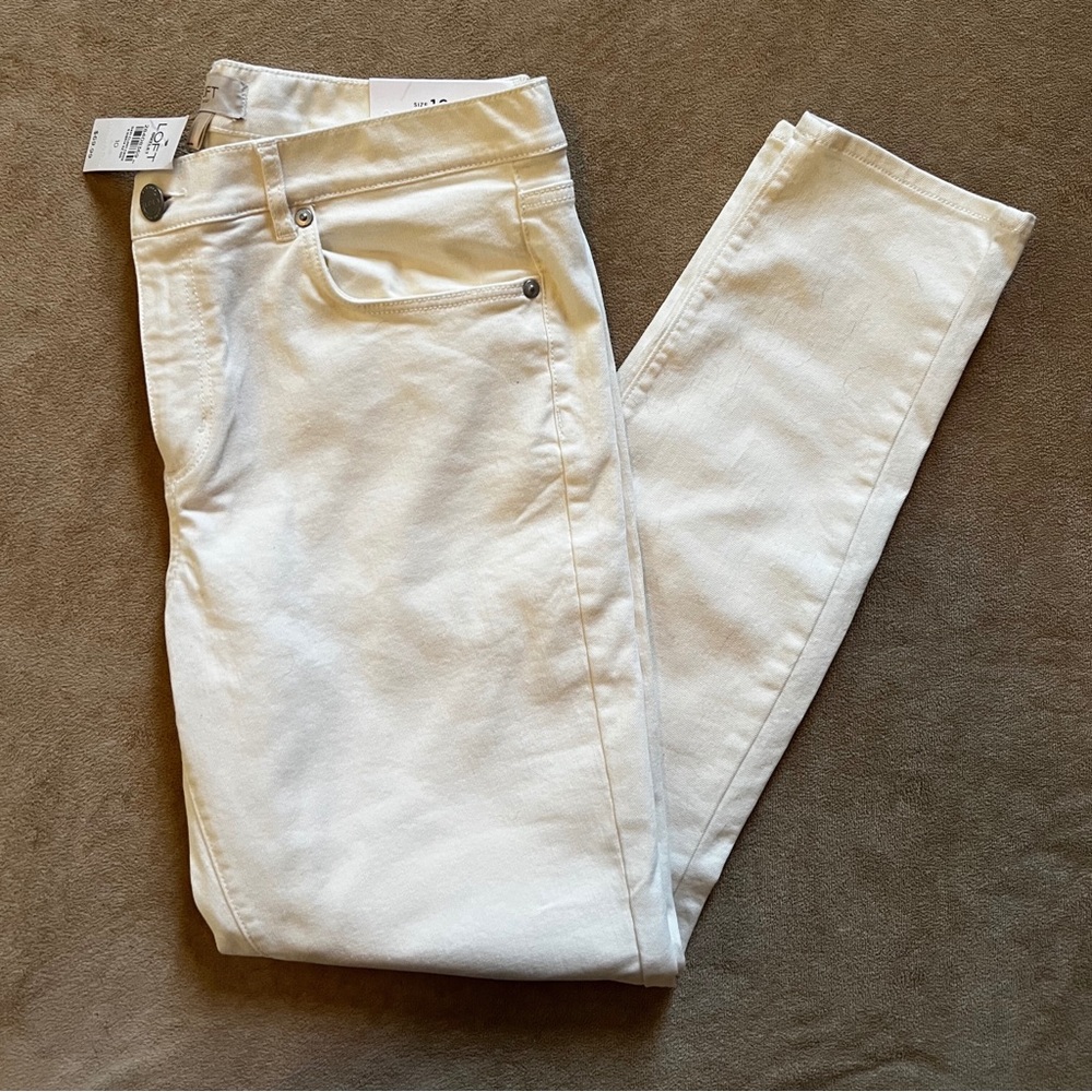 NWT Loft white skinny jeans, size 10